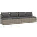 4 Piece Garden Lounge Set With Cushions Grey Poly Rattan