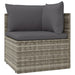 4 Piece Garden Lounge Set With Cushions Grey Poly Rattan