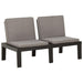 4 Piece Garden Lounge Set With Cushions Plastic Grey Tbpkntl