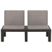 4 Piece Garden Lounge Set With Cushions Plastic Grey Tbpkntl