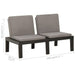 4 Piece Garden Lounge Set With Cushions Plastic Grey Tbpkntl