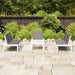 4 Piece Garden Lounge Set With Cushions Plastic White