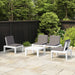 4 Piece Garden Lounge Set With Cushions Plastic White