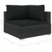 4 Piece Garden Lounge Set With Cushions Poly Rattan Black