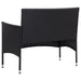 4 Piece Garden Lounge Set With Cushions Poly Rattan Black