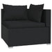 4 Piece Garden Lounge Set With Cushions Poly Rattan Black