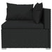 4 Piece Garden Lounge Set With Cushions Poly Rattan Black