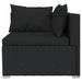 4 Piece Garden Lounge Set with Cushions Poly Rattan Black