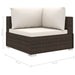 4 Piece Garden Lounge Set With Cushions Poly Rattan Brown