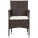 4 Piece Garden Lounge Set With Cushions Poly Rattan Brown