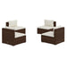 4 Piece Garden Lounge Set With Cushions Poly Rattan Brown