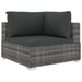 4 Piece Garden Lounge Set With Cushions Poly Rattan Grey