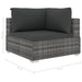 4 Piece Garden Lounge Set With Cushions Poly Rattan Grey