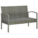 4 Piece Garden Lounge Set With Cushions Poly Rattan Grey