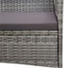 4 Piece Garden Lounge Set With Cushions Poly Rattan Grey