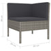 4 Piece Garden Lounge Set With Cushions Poly Rattan Grey