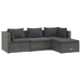 4 Piece Garden Lounge Set With Cushions Poly Rattan Grey