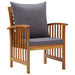 4 Piece Garden Lounge Set With Cushions Solid Acacia Wood