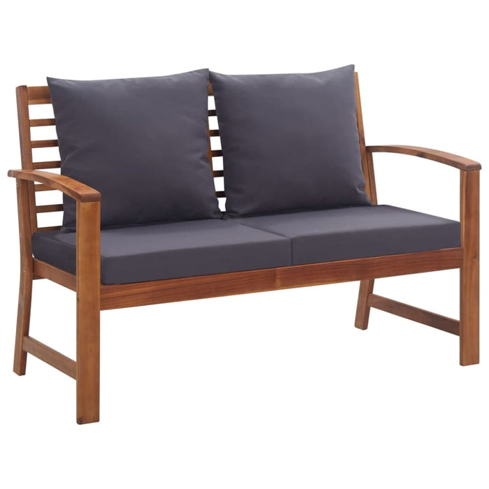 4 Piece Garden Lounge Set With Cushions Solid Acacia Wood