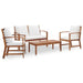 4 Piece Garden Lounge Set With Cushions Solid Acacia Wood