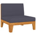 4 Piece Garden Lounge Set With Cushions Solid Acacia Wood