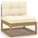 4 Piece Garden Lounge Set With Cushions Solid Pinewood