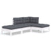 4 Piece Garden Lounge Set With Cushions Solid Pinewood