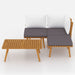 4 Piece Garden Lounge Set With Cushions Solid Wood Acacia