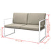 4 Piece Garden Lounge Set With Cushions Steel White Axnlt