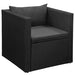 4 Piece Garden Lounge Set Poly Rattan Black And Grey Aaoio