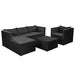 4 Piece Garden Lounge Set Poly Rattan Black And Grey Aaoio