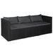 4 Piece Garden Lounge Set Poly Rattan Black And Grey Aaoio