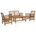 4 Piece Garden Lounge Set Solid Acacia Wood Tbpikio