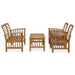 4 Piece Garden Lounge Set Solid Acacia Wood Tbpikio