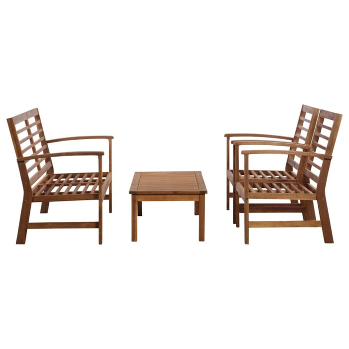 4 Piece Garden Lounge Set Solid Acacia Wood Aixnx