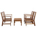 4 Piece Garden Lounge Set Solid Acacia Wood Aixnx