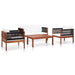 4 Piece Garden Lounge Set Solid Acacia Wood Altat