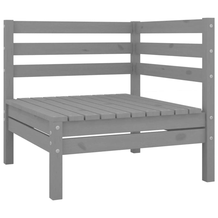 4 Piece Garden Lounge Set Solid Pinewood Grey Nbllok