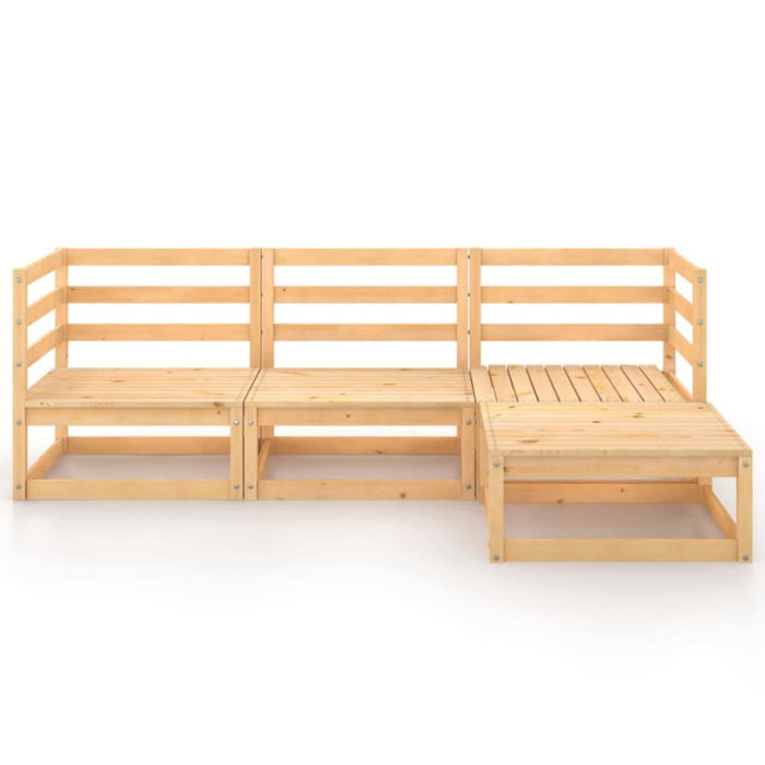 4 Piece Garden Lounge Set Solid Pinewood Tbippxa