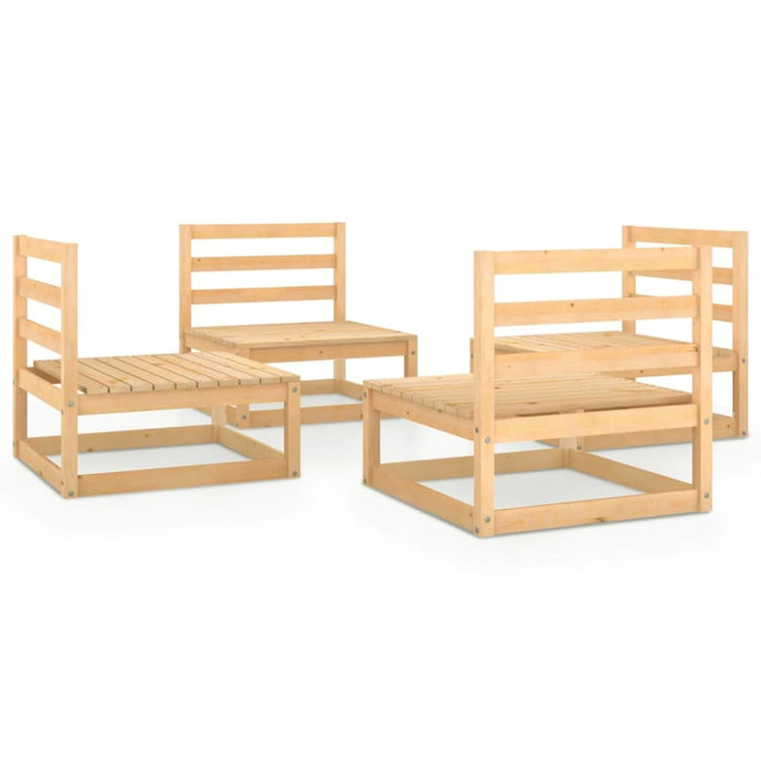 4 Piece Garden Lounge Set Solid Pinewood Tbipxpk