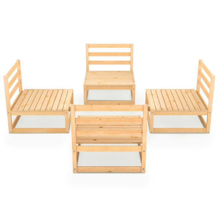 4 Piece Garden Lounge Set Solid Pinewood Tbipxpk