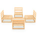 4 Piece Garden Lounge Set Solid Pinewood Tbipxpk