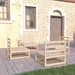 4 Piece Garden Lounge Set Solid Pinewood Tbipxpk