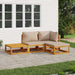 4 Piece Garden Lounge Set With Taupe Cushions Solid Wood