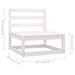 4 Piece Garden Lounge Set White Solid Pinewood Tbipaip