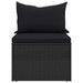 4 Piece Garden Sofa Set With Cushions Black Poly Rattan