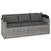 4 Piece Garden Sofa Set With Cushions Grey Poly Rattan