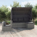 4 Piece Garden Sofa Set With Cushions Grey Poly Rattan