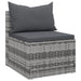 4 Piece Garden Sofa Set With Cushions Grey Poly Rattan