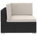 4 Piece Garden Sofa Set With Cushions Poly Rattan Black